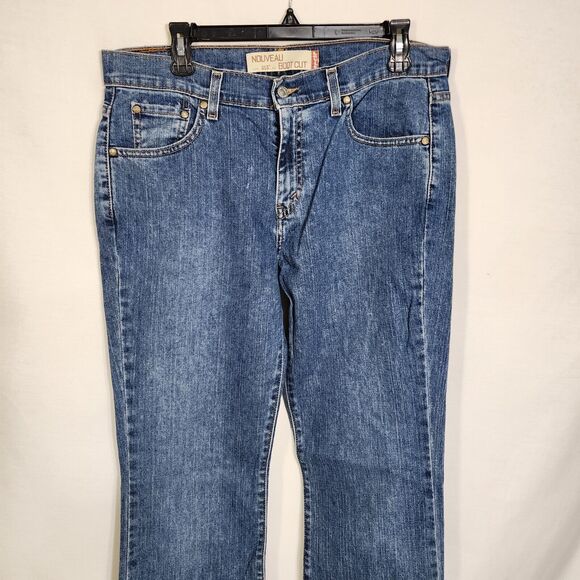 Levi’s Womens Jean Size 12M 515 Nouveau Bootcut Stretch Regular Fit Blue Denim - Picture 4 of 10